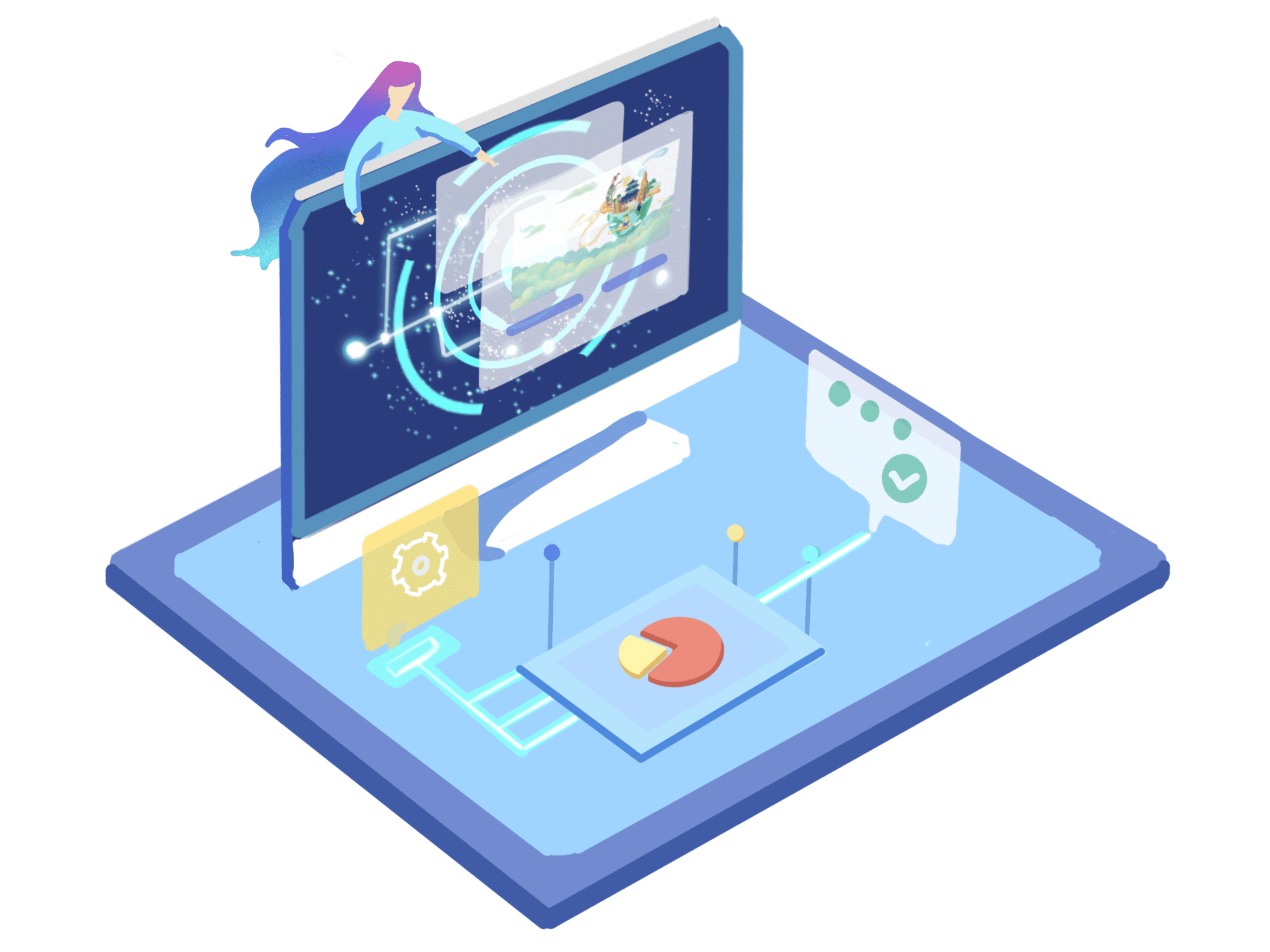 Blogs & Backlinks Illustration