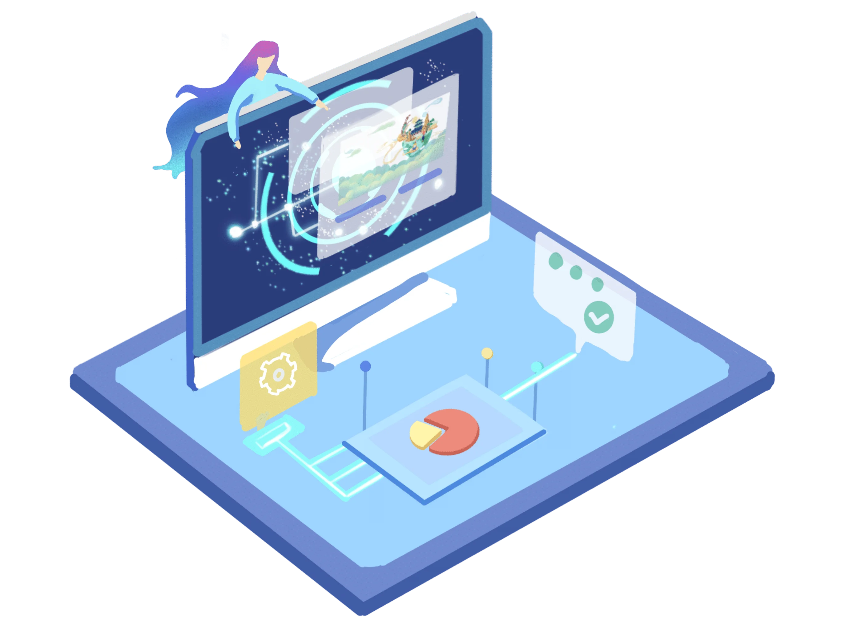 Blogs & Backlinks Illustration