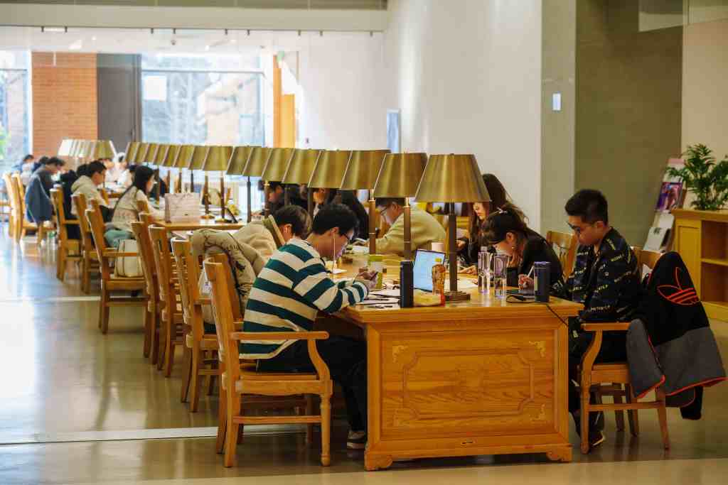 Northeastern University Students Studying