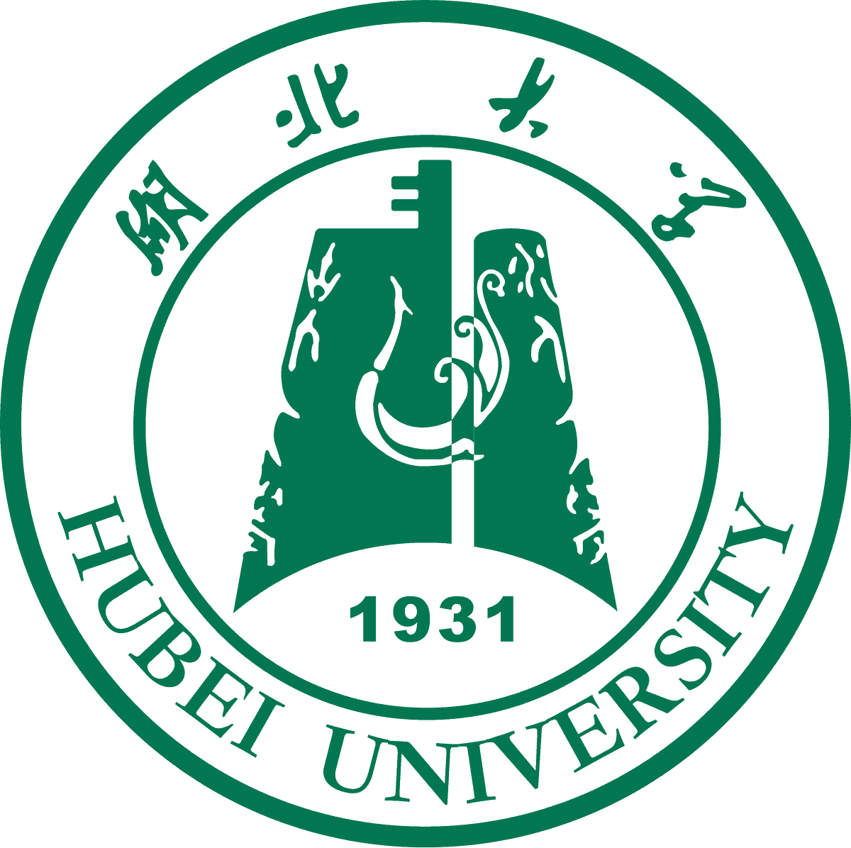 Hubei University logo