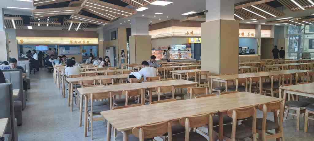 international student dorm's cafetaria