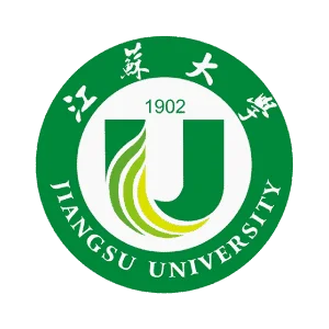 Logo of Jiangsu University featuring a green circular design with a stylized letter 'U' and the year '1902' below.