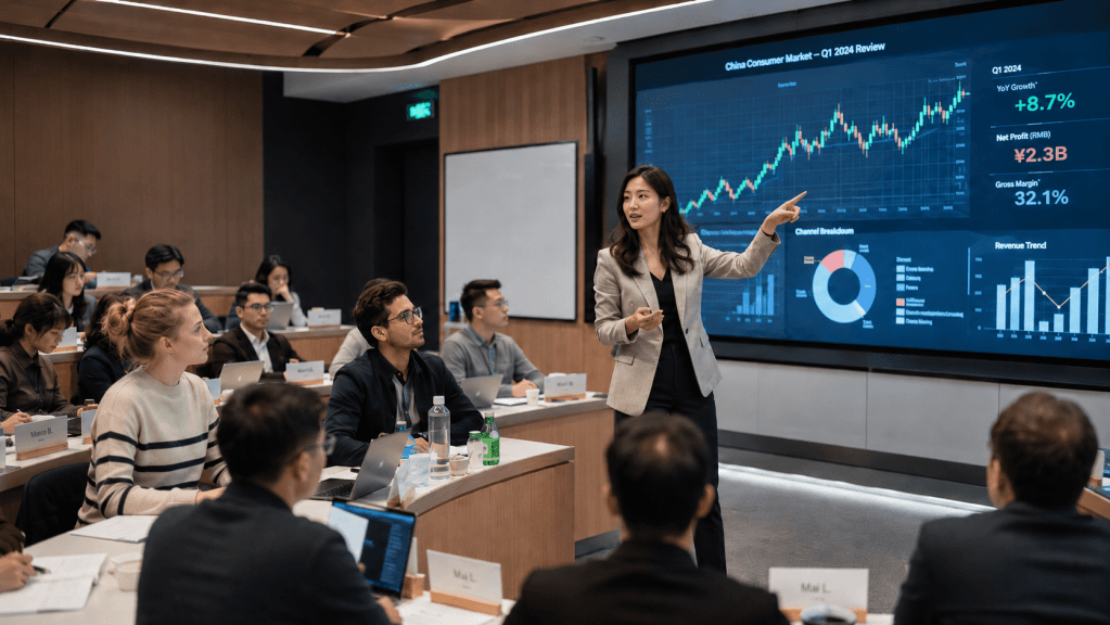 International students studying business at a top business school China