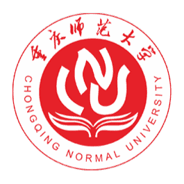 Logo of Chongqing Normal University featuring stylized letters 'C' and 'N' with an open book design