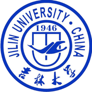Jilin University logo featuring the institution's name, founding year 1946, and stylized emblem in blue and white.