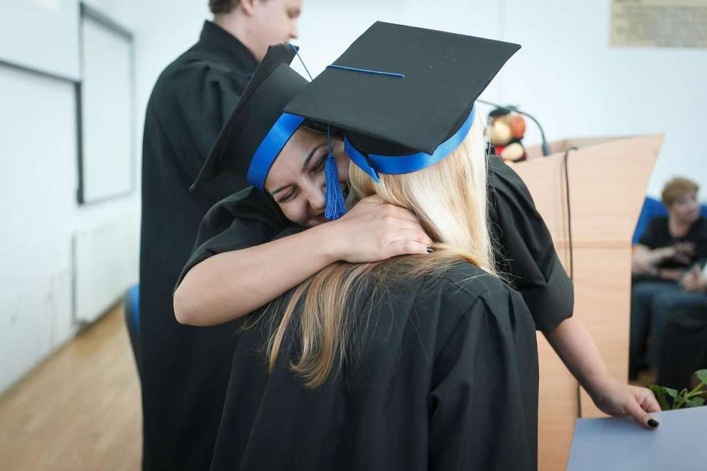 two happy girls graduating study in china