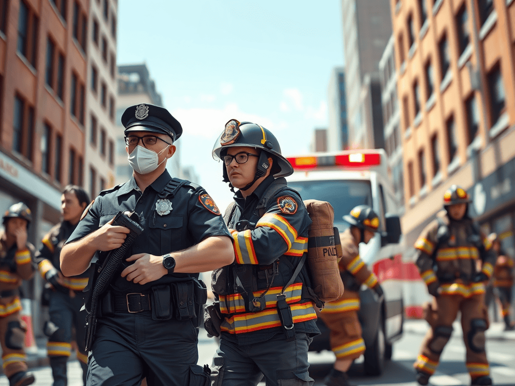 policeman and fireman