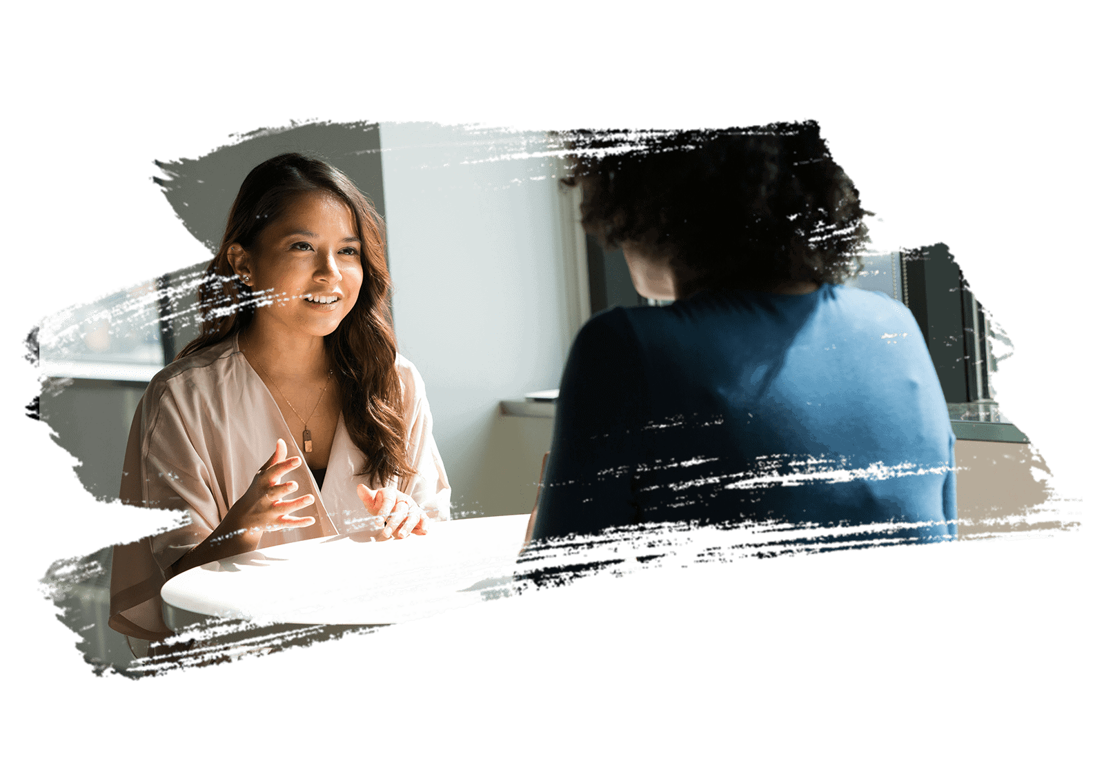 girl and boy talking