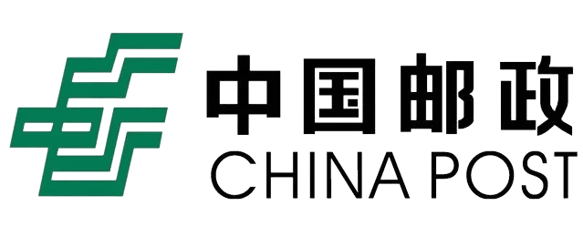 Logo of China Post featuring green graphic elements and Chinese characters alongside the English text 'China Post'.