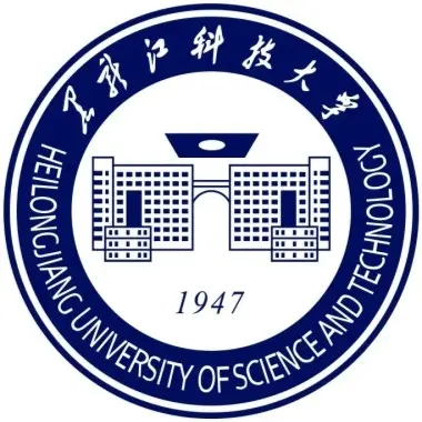 Logo of Heilongjiang University of Science and Technology featuring the university's name and founding year, 1947, with a stylized building illustration.